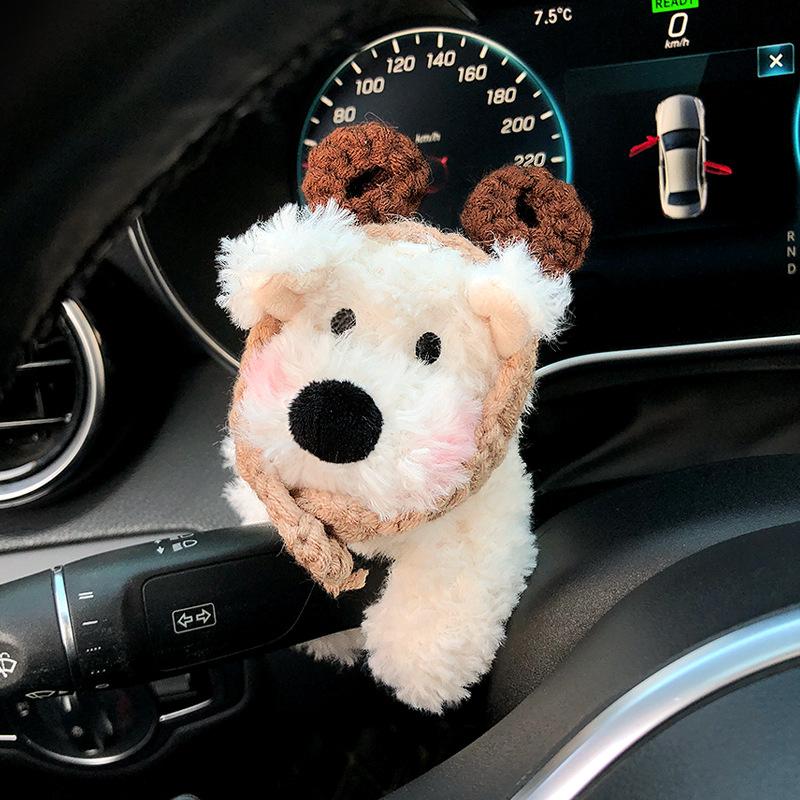 Car Accessory Used For Car Gear Shift Decoration Cute Turn Signal West Highland Dog Wiper Dolls Rearview Mirror Ornament Gift