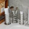 Metal Desktop Storage Rack Toothbrush/Makeup Brush/Stationery/Tableware Decoration Holder Hollow Out Ornament Bathroom Accessor