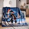 1Pc Christmas Cat Snow Blanket Soft And Comfortable Casual Warm Camping Travel Christmas Halloween Gift M9171