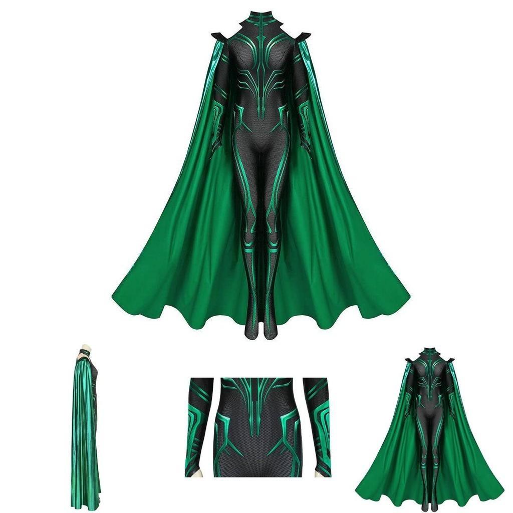 Embrace Your Dark Side With Hela Bodysuit Cloak Halloween Costume For Adults