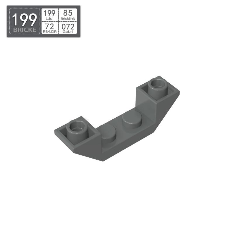 BRICKE 32802 1x4 Inverted Slope Building Block - LEGO-Compatible MOC Accessory 55 pcs темно-серого