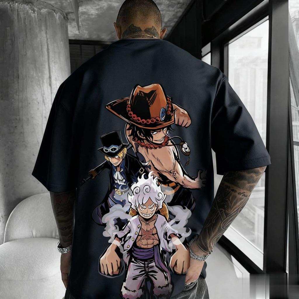 Oversized Streetwear One Piece Luffy Graphic Tshirt Men Women Short Sleeve Tee Top New Summer Casual Anime Print Y2k Clothes