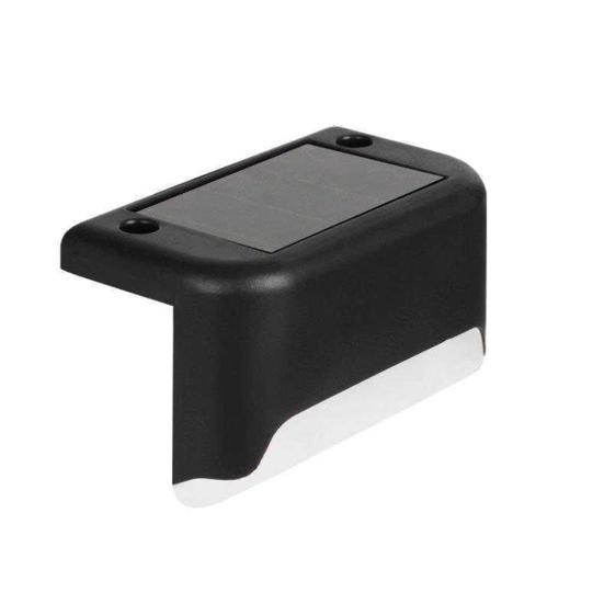 

Прочный ступенчатый светильник, простая установка, ABS IP55, водонепроницаемый светодиодный настенный светильник для забора на солнечной энергии для наружного применения чёрный