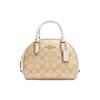 COACH Sydney Canvas Leather Dome Bag Handbag Small Women's Khaki (Unisex) Handbags CA591 IMDQC