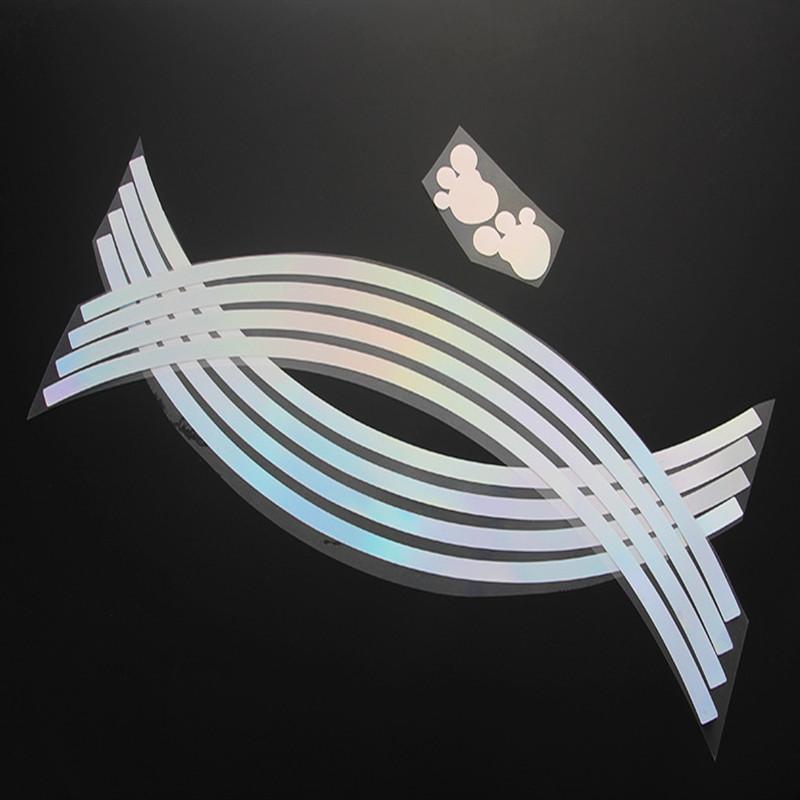 Nowy Samochód motocykl elektryczny naklejka na piastę koła naklejka na koło wodoodporna laserowa odblaskowa naklejka 18 cali naklejka samochodowa