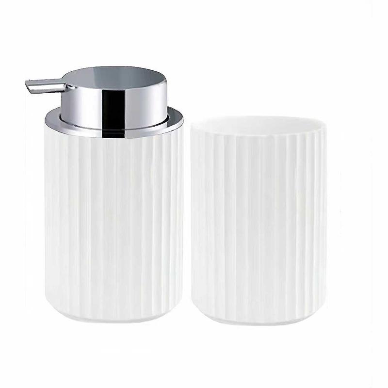 Luxury Bathroom Set: Countertop Basin, Large Shower Head, Lotion Bottle, and Tray - Eight-Piece Hotel Collection