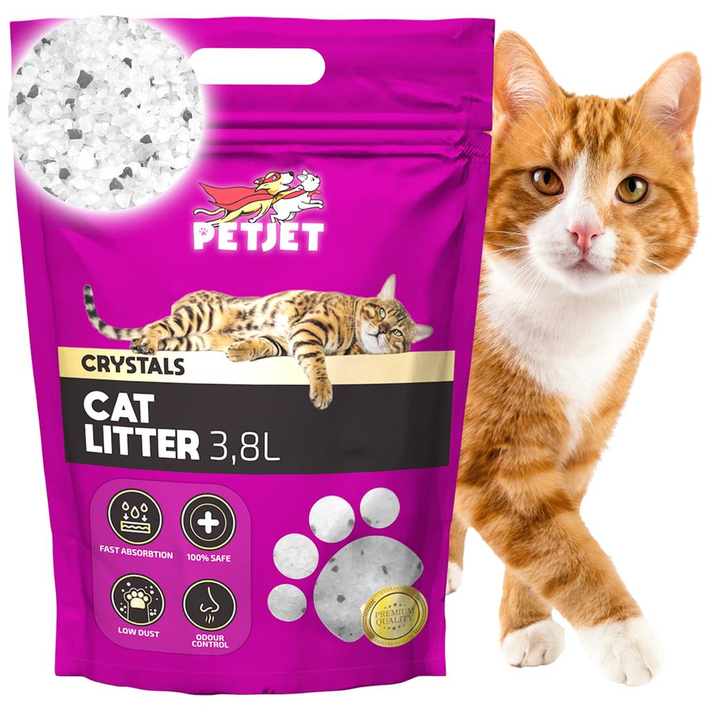 Absorberende siliconen kattenbakvulling petjet voor de kattenbak, niet-klontvormend, efficiënt PetJet