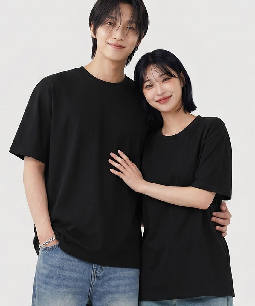 Hapeunain Modern Basic Plain Short Sleeve T-Shirt I05Brd_Hbx11329