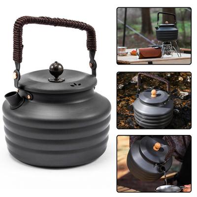 Tragbarer Outdoor-Camping-Wasserkocher aus Aluminiumlegierung mit großer Kapazität, Kaffeekanne, Reisewasserkocher