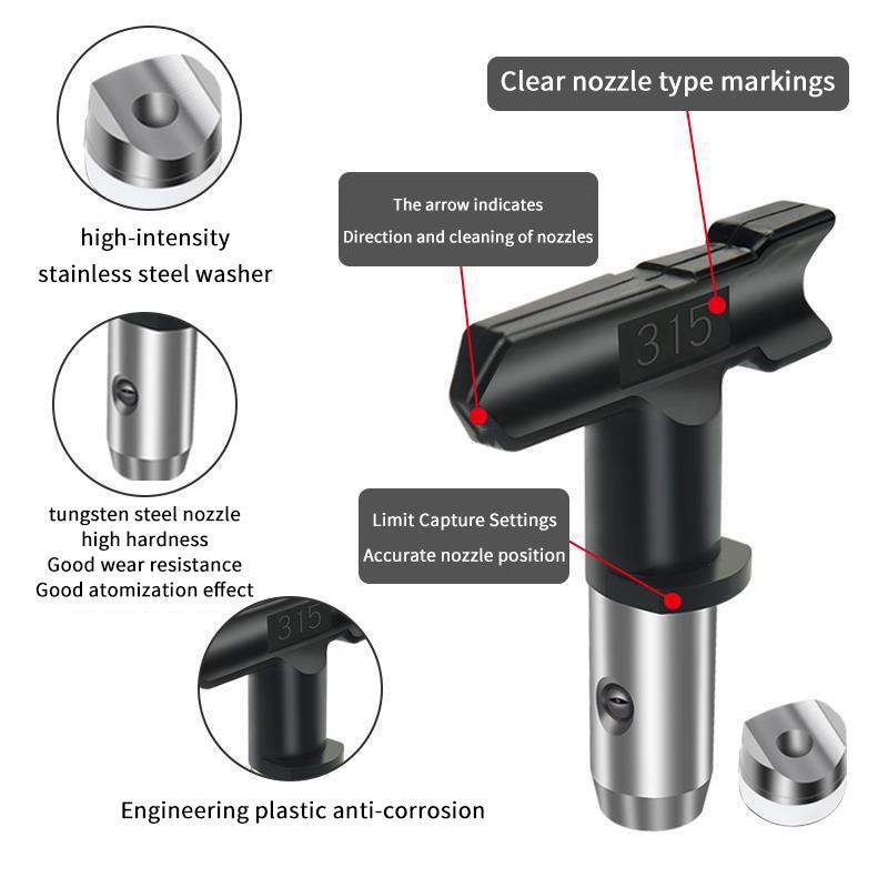 Airless Spray Nozzle Reversible Durable Tip Leak Free Easy to Clean for Home and Garden Outdoor Painting Projects