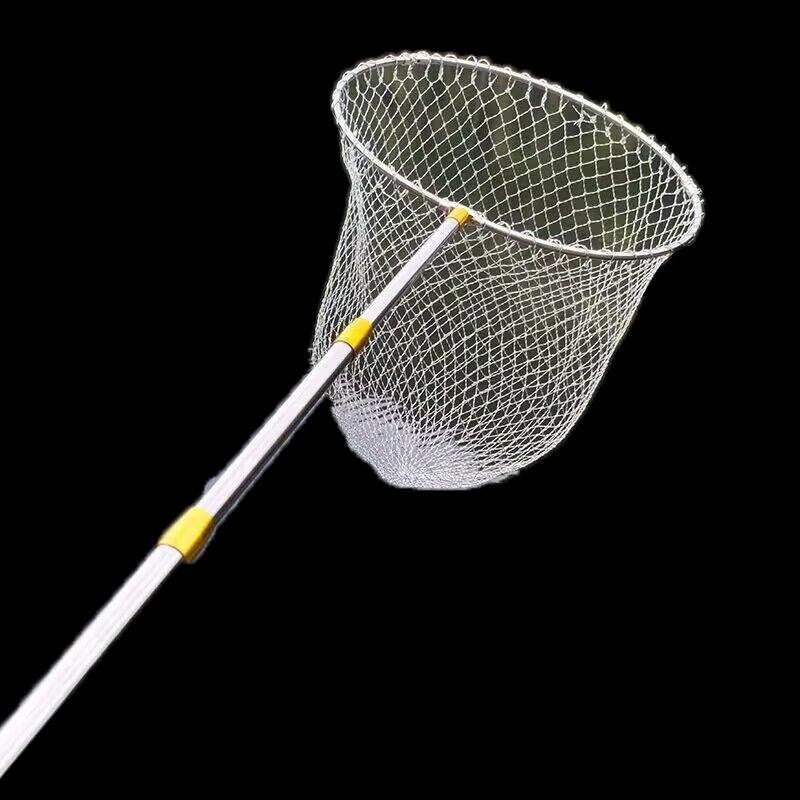 Hungry Wolf Flame Stainless Steel Telescopic Fishing Landing Net with Dyneema Head