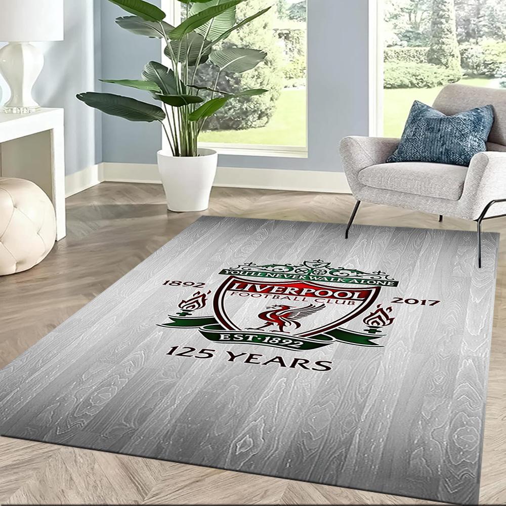 Liverpool Football Club Teppich Geeignet für Dekoration Zimmer Küche Spielzimmer Wohnzimmer Rutschfester Teppich Büro Heimdekoration