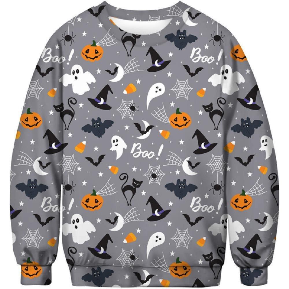 Autumn 3D Pumpkin Series Printed Sweatshirts Fashionable Casual Sports Long Sleeved Men's Sweatshirts