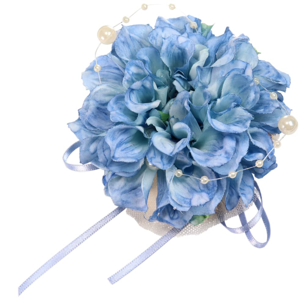 

Made in Japan Dahlia Corsage Brooch Clip 2WAY Formal for School Entrance Graduation Wedding Ceremony [Crane s Collection] Ceremony, Ceremony, (Blue) синій
