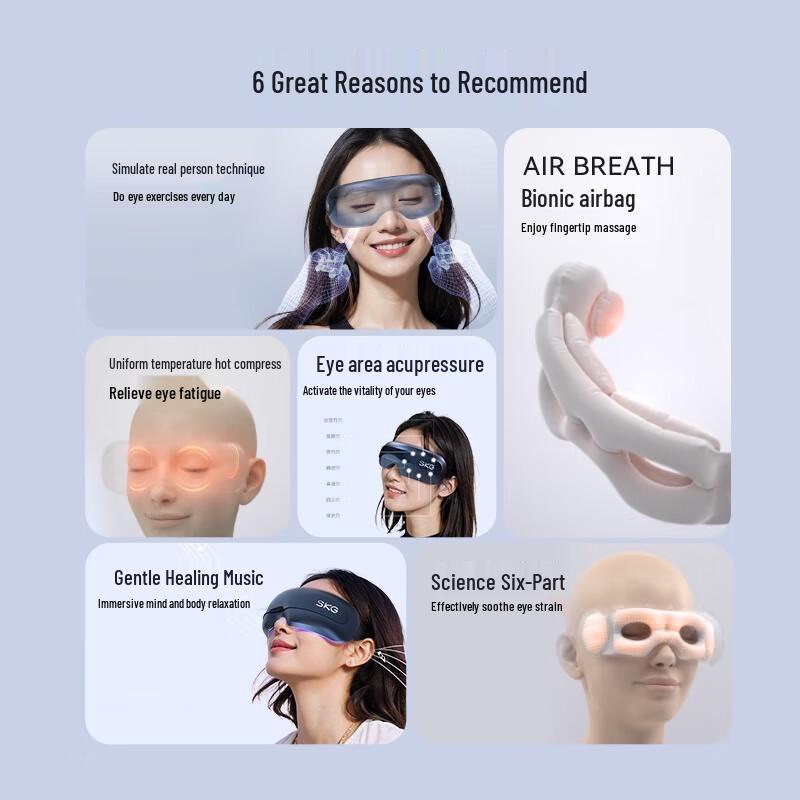 SKG E3 Series Eye Massager with Heat and Bluetooth