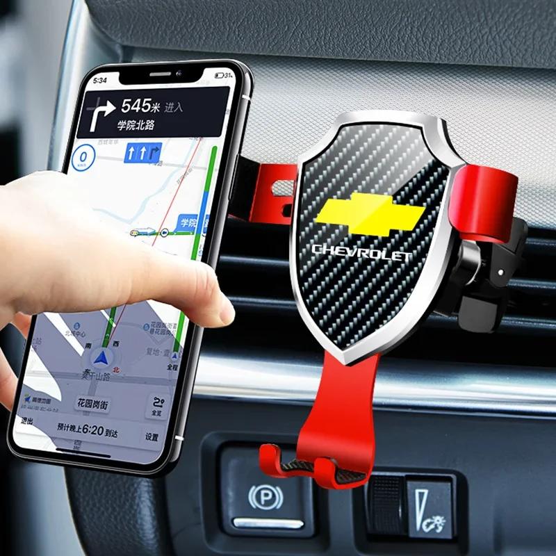 For Chevrolet AVEO CAPTIVA Corvette IMPALA LACETTI Cavalier MALIBU Sail TRAX Car Emblem Mobile Phone Holder Air Outlet Support