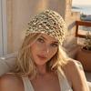 Fishnet Hat for with Hollow Sequin Design Elastic for Women
