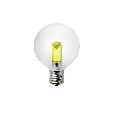 ELPA LED Decorative Bulb, Mini Ball Shape, 17mm Base, G50, Clear Yellow, LDG1CY-G-E17-G264