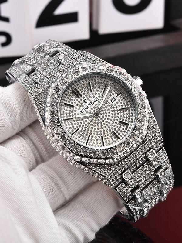 

Fashionable Men s Watches Full Diamond-Set Men s Watches Luxury Quartz Watches