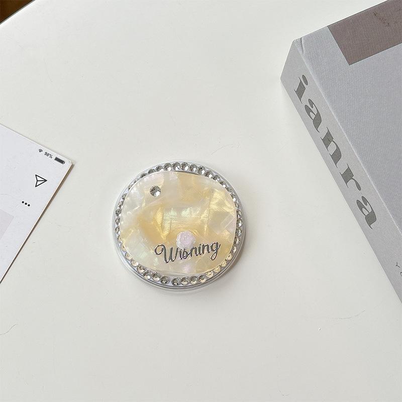 Rhinestone Flower Rendering Contrasting Color Mobile Phone Airbag Bracket Telescopic Magnetic Suction Portable Company Team Building Gift