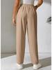Women's Corduroy Elastic Waist Wide-Leg Pants, Solid Color, Comfortable Casual Loose Fit for Autumn and Winter 2025.