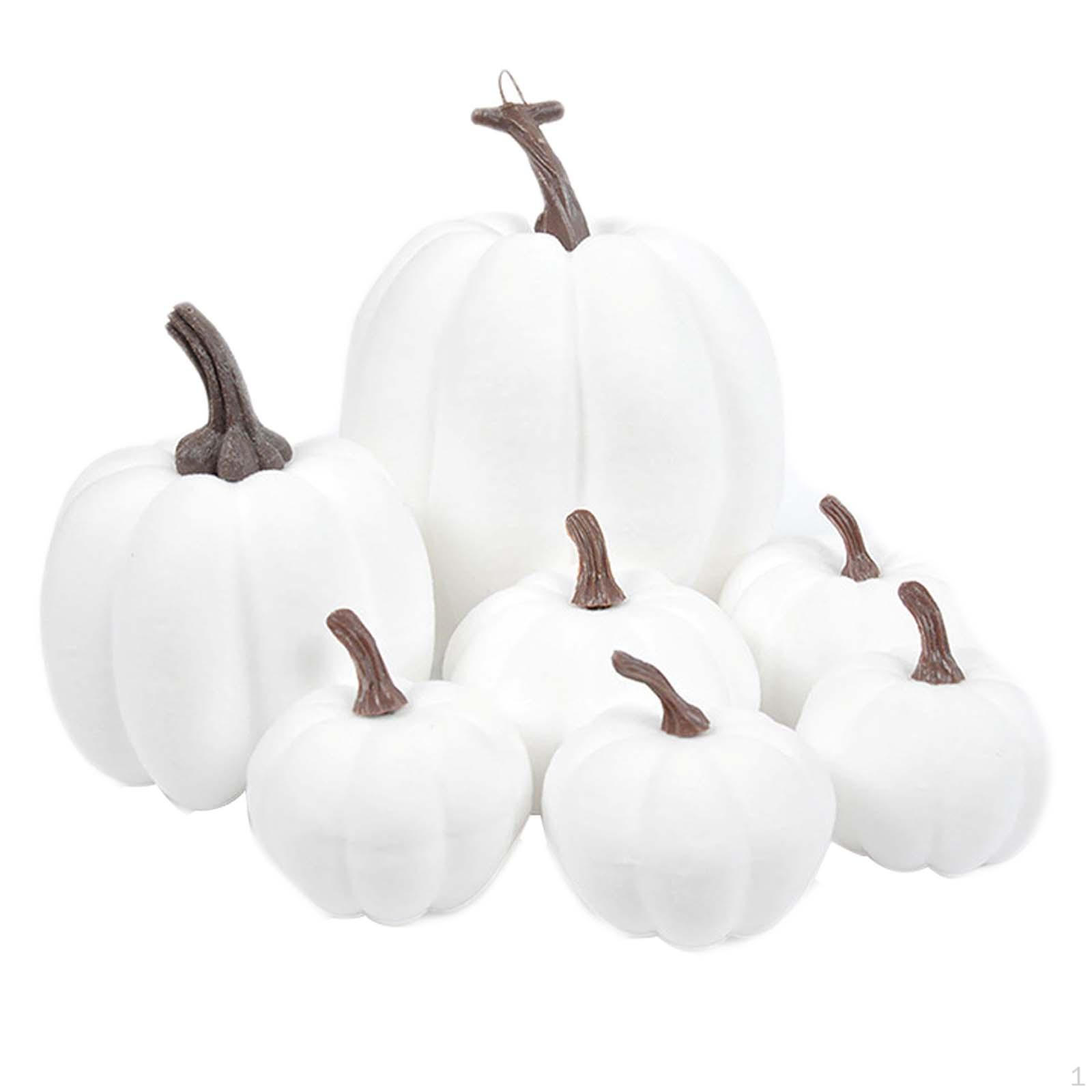 

7 штук искусственных тыкв осенний урожай декоративная поддельная тыква на Хэллоуин домашняя белый