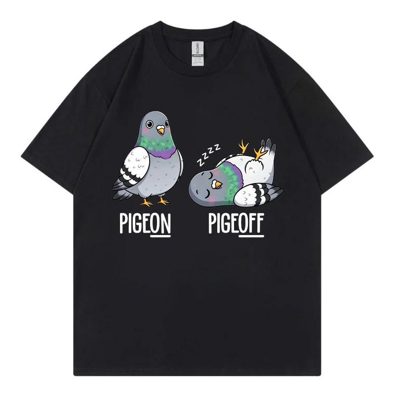 Taube An Taube Aus Lustiges Vogel Meme T-Shirt Hohe Qualität Mode Übergroßes T-Shirt Unisex Unisex Freizeit 100% Baumwolle Sommer T-Shirts