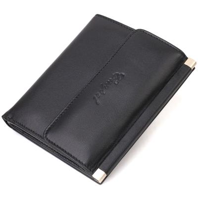 Trendy Wallet for Women Made of Genuine Smooth Leather CANPELLINI 21928 Black