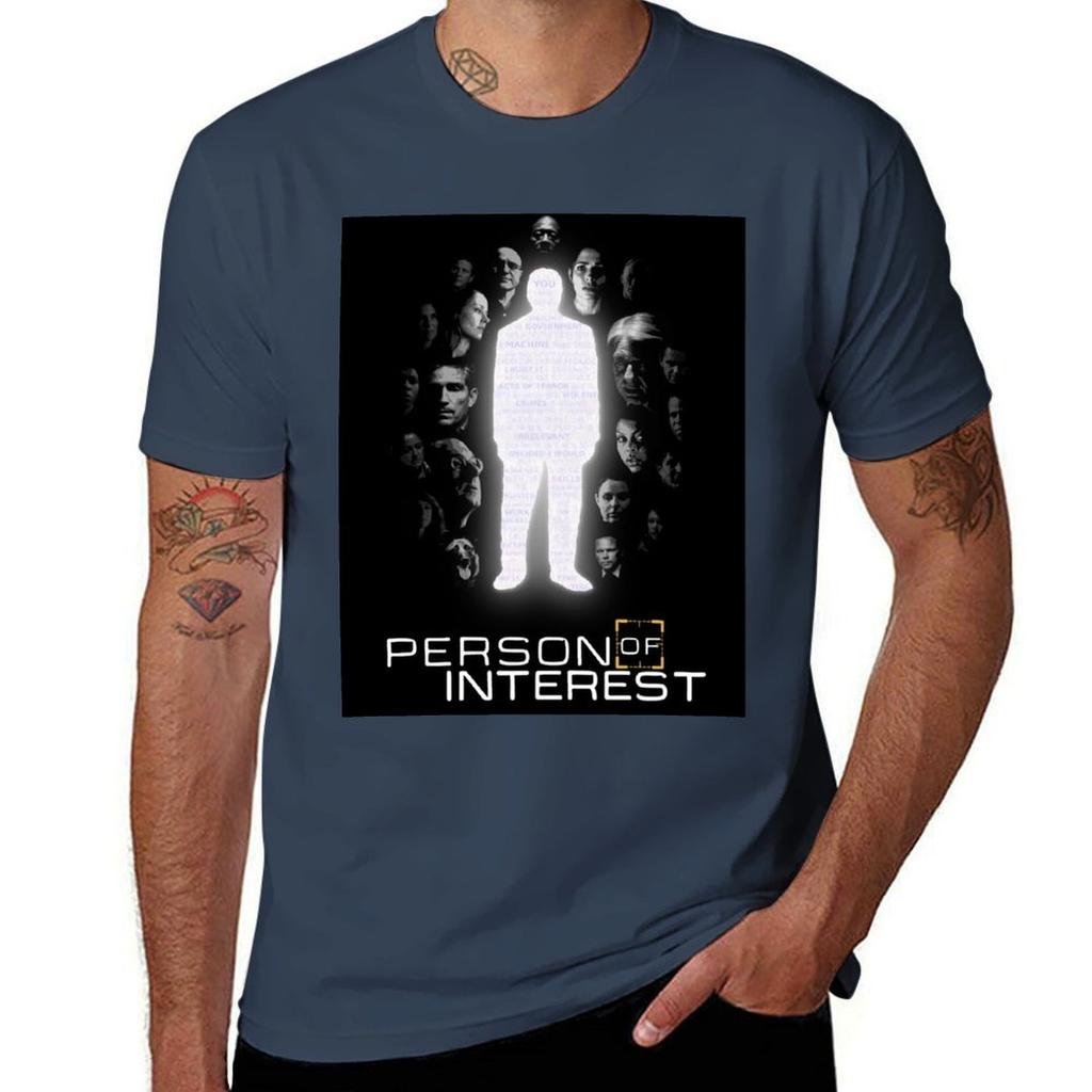 Person of Interest Cast Root Shaw Finch Reese Fusco and more TShirt Plus Size Gym Sports TShirt
