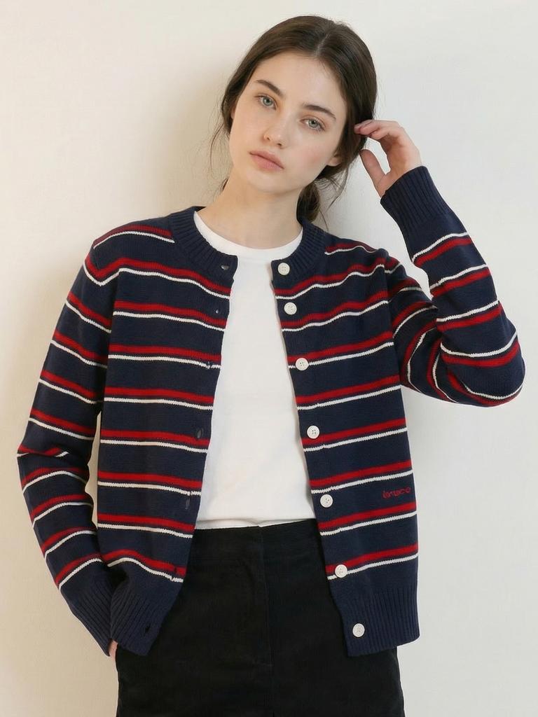 Leneoro Lumen Stripe Cardigan (3 Colors)