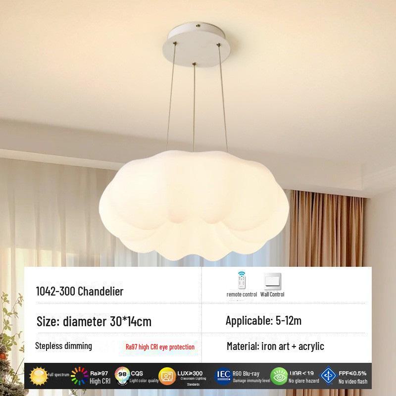 Cloud Chandelier: LED Full Spectrum Ceiling Lamp for Bedroom, Corridor, and Restaurant