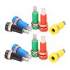 10 Stück Bananenstecker Messing ABS Material Maximum.24A Strom 4mm 0.2in Loch Isolationswiderstand Buchse Weiblicher Stecker