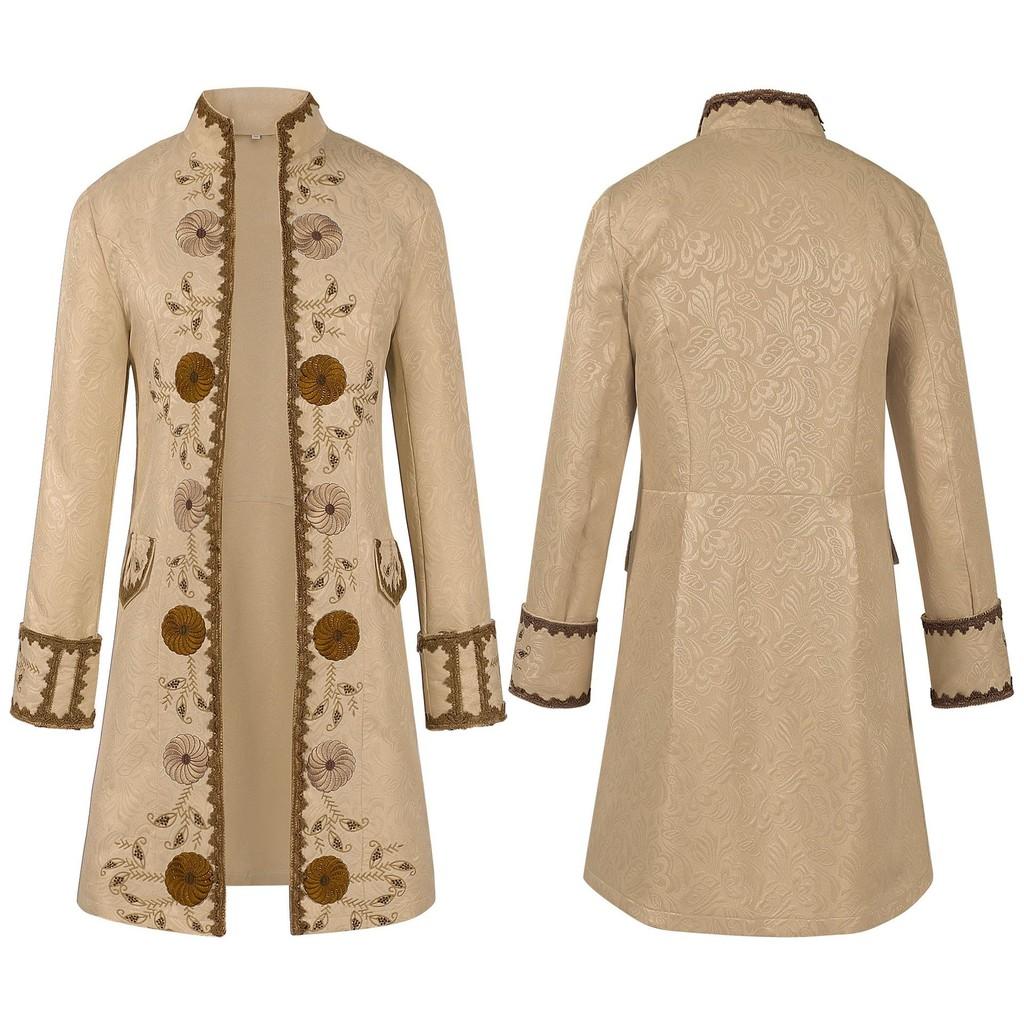 Men Steampunk Uniform Festivals Cosplay Decoration Costume Performance Overcoat