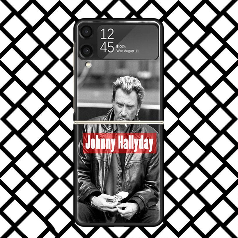 

Johnny Hallyday Music Phone Case For Samsung Z Flip 7 6 5 4 3 Galaxy ZFLIP7 ZFlip6 5G Flip5 Flip4 Flip3 5g Black Hard Cover Samsung Z Flip 5
