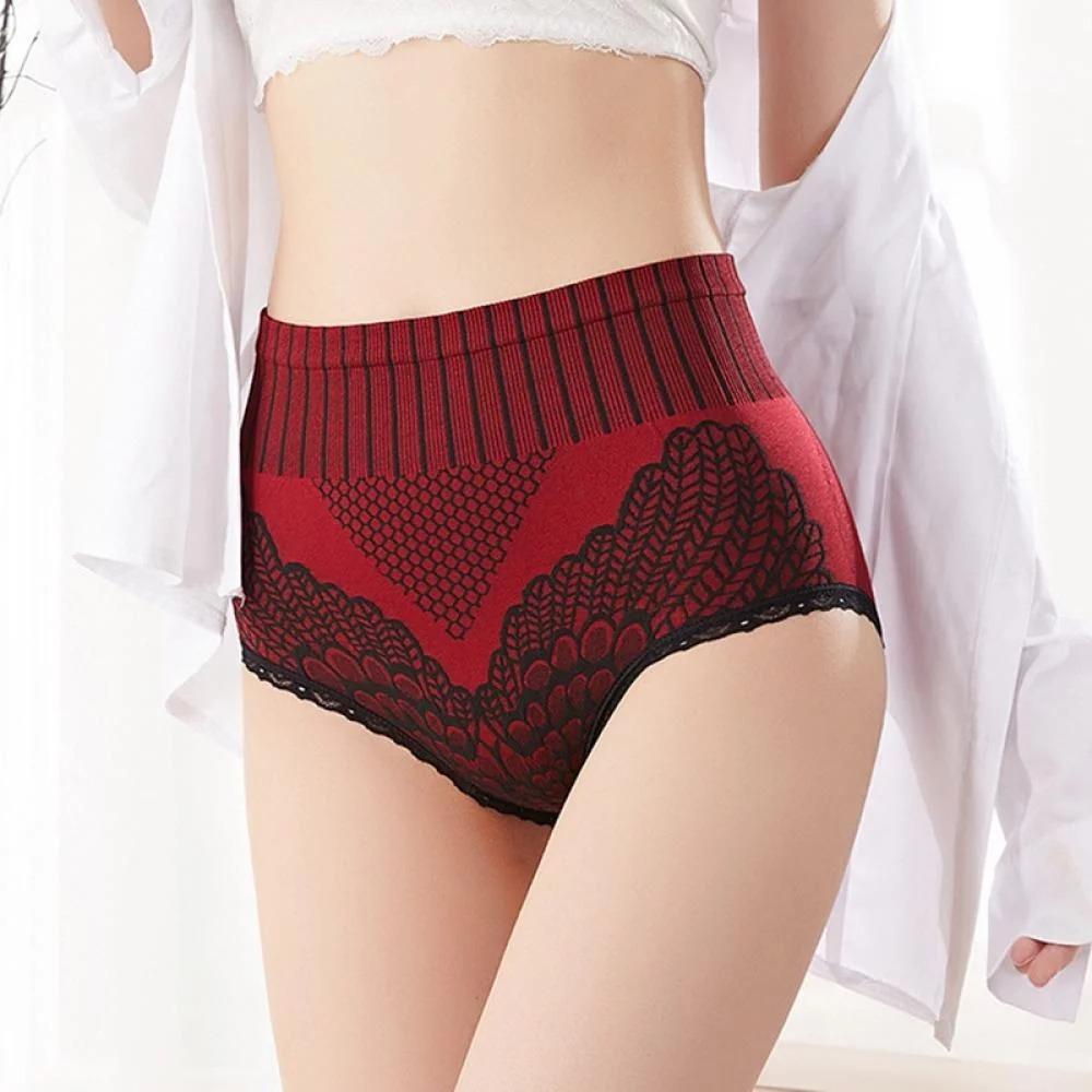 Women's High Waist Seamless Control Panties Body Shaper Underwear Soft Breathable Briefs Plus Size