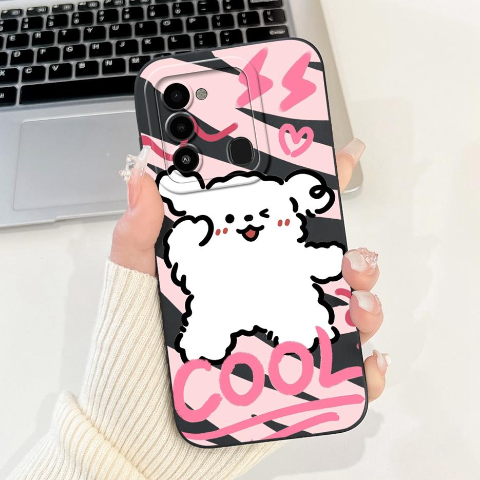 For Tecno Spark Go 2022 Case KG5 KG5h Cute Panda Cartoon Cover For Tecno Spark 8C Spark8C KG5k KG5j Phone Case Soft Fundas Coque