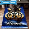 Custom Name Inter Milan Crest Rug Game Carpet, Floor Mat for Bedroom Living Room Entryway Rug, Home Decor Idea Gift for Christmas Birthday