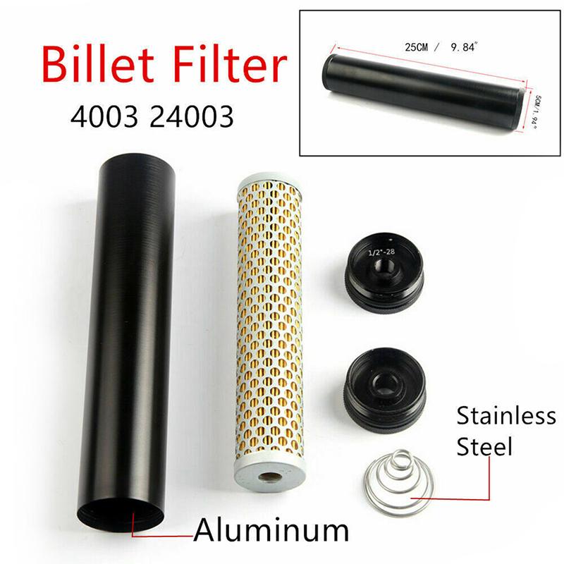 NEW BILLET ALUMINUM LOW PROFILE NAPA 4003 WIX 24003 FUEL FILTER 1/2"28