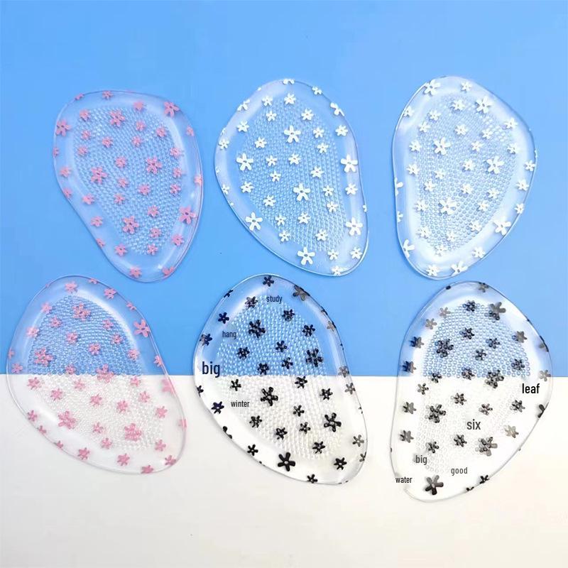 Silicone Anti-Slip Forefoot Gel Pad with Shock Absorption and Massage Granules for High Heels