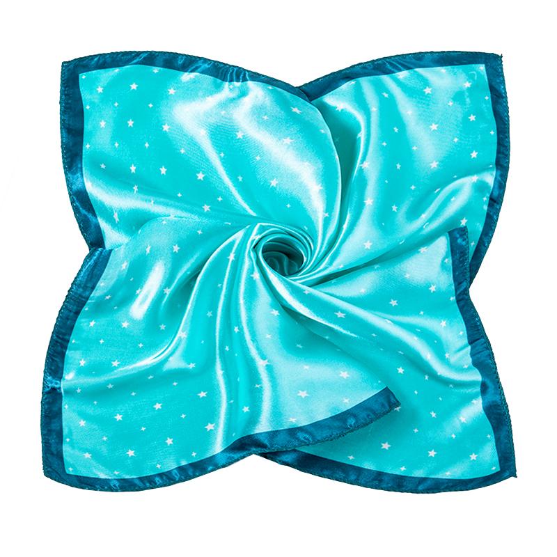 1 Peça Bandana Comissários de Bordo 50x50CM Moda Poliéster Elegante Lenços Quadrados Hijab Femininos