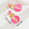 Geometric Beach Earrings Y2K Exaggerate Earrings Women Elegant Acrylic Stud Earrings  Gifts