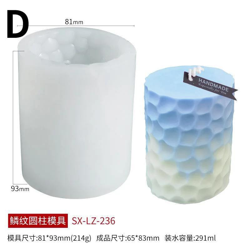 Spiral Cylindrical Incense Candle Silicone Mold DIY Creative Car Mounted Diffuser Handmade Soap Gypsum Mould