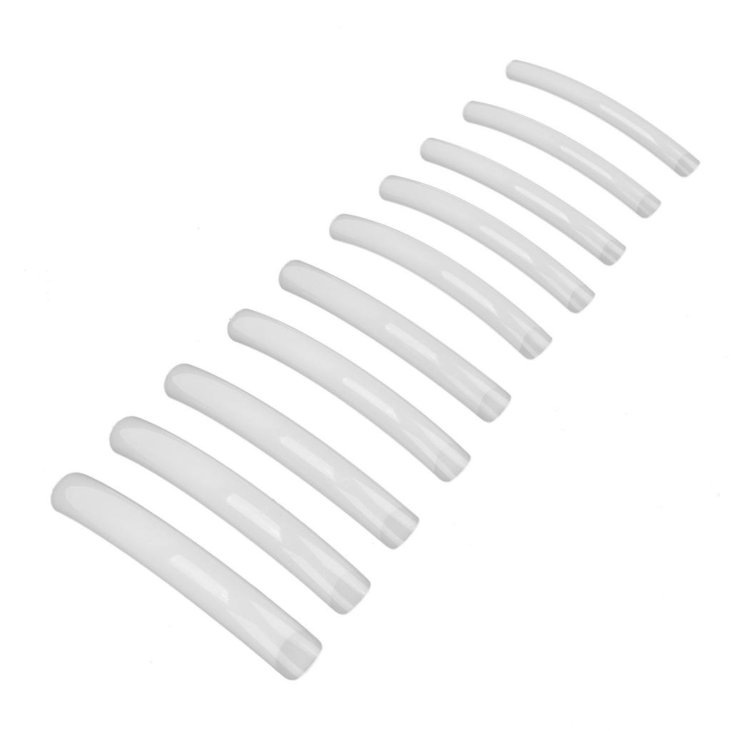 10 Stück Lange Flache Nagelspitze Heimsalon Nagelkunst Design Falsche Nägel Set Maniküre Werkzeug Natürliche Farbe