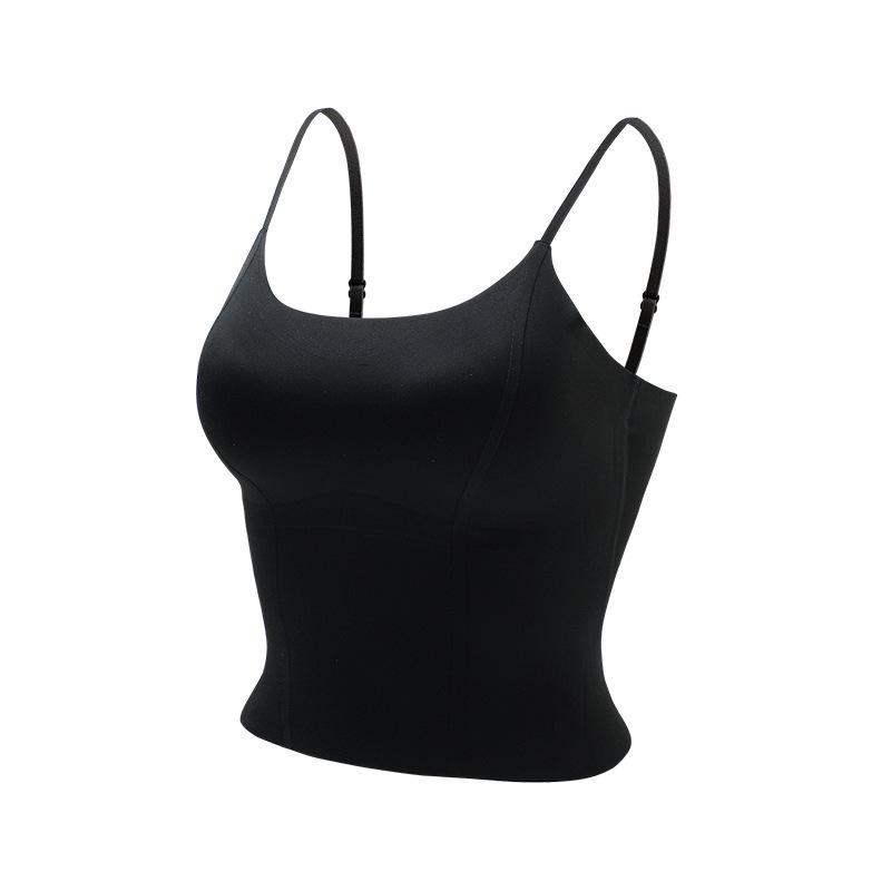 2025 Autumn/Winter Seamless Nude Bra with Built-In Pads, Slimming Camisole (Brushed Soft and Free-to-Wear)