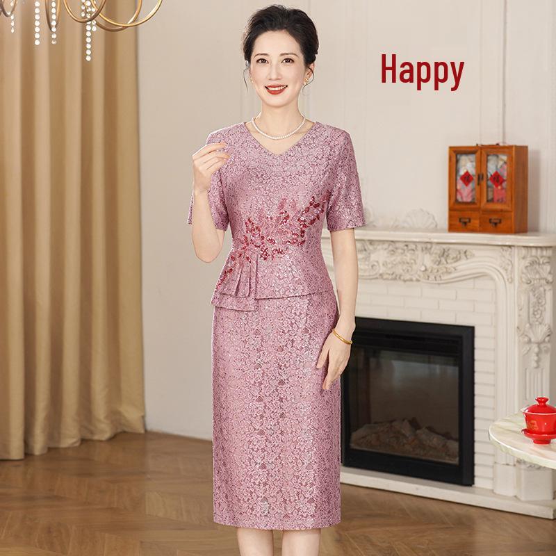 

Elegant Slimming Mother-of-the-Bride Dress 4X Large рожевий/фіолетовий
