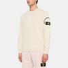 STONE ISLAND Solid Color Badge Crew Neck Pullover Sweatshirt Men Sweatshirt White K1S156100003S0123-V009B