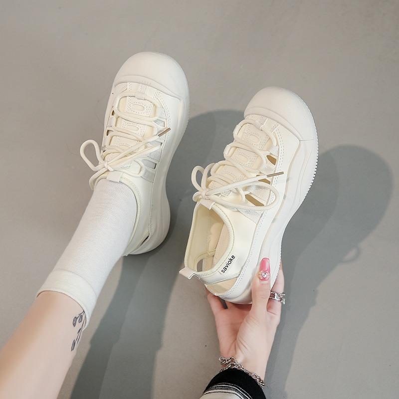 Hollow white shoes summer new female student casual sandals versatile canvas shoes women's shoes
