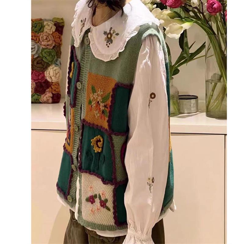 Spring and Autumn Women's Knitted Vest Women's Sleeveless Sweater