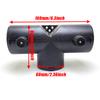 60mm 75mm Vavles Flap Adjustable Air Diesel Parking Heater Vent Ducting T Branch Splitter Exhaust Pipe Joiner Connector For Car