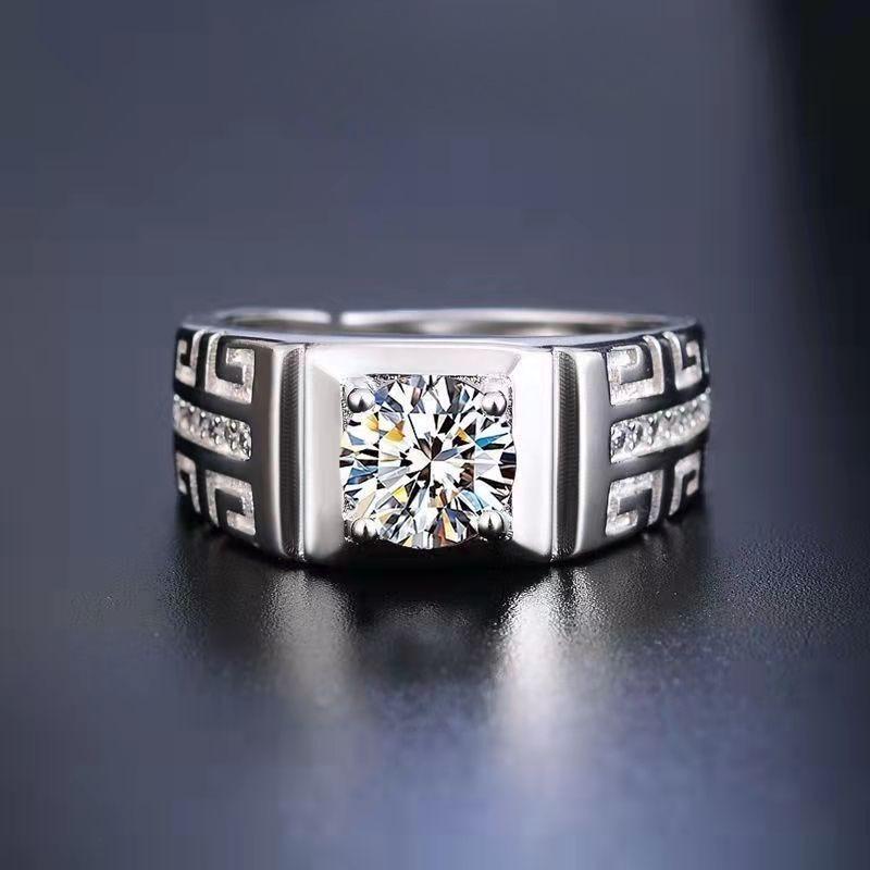 2Pcs/sets Zircon Heart Matching Couple Rings Forever Endless Love Wedding Adjustable Ring for Women Men Charm Valentine's Day